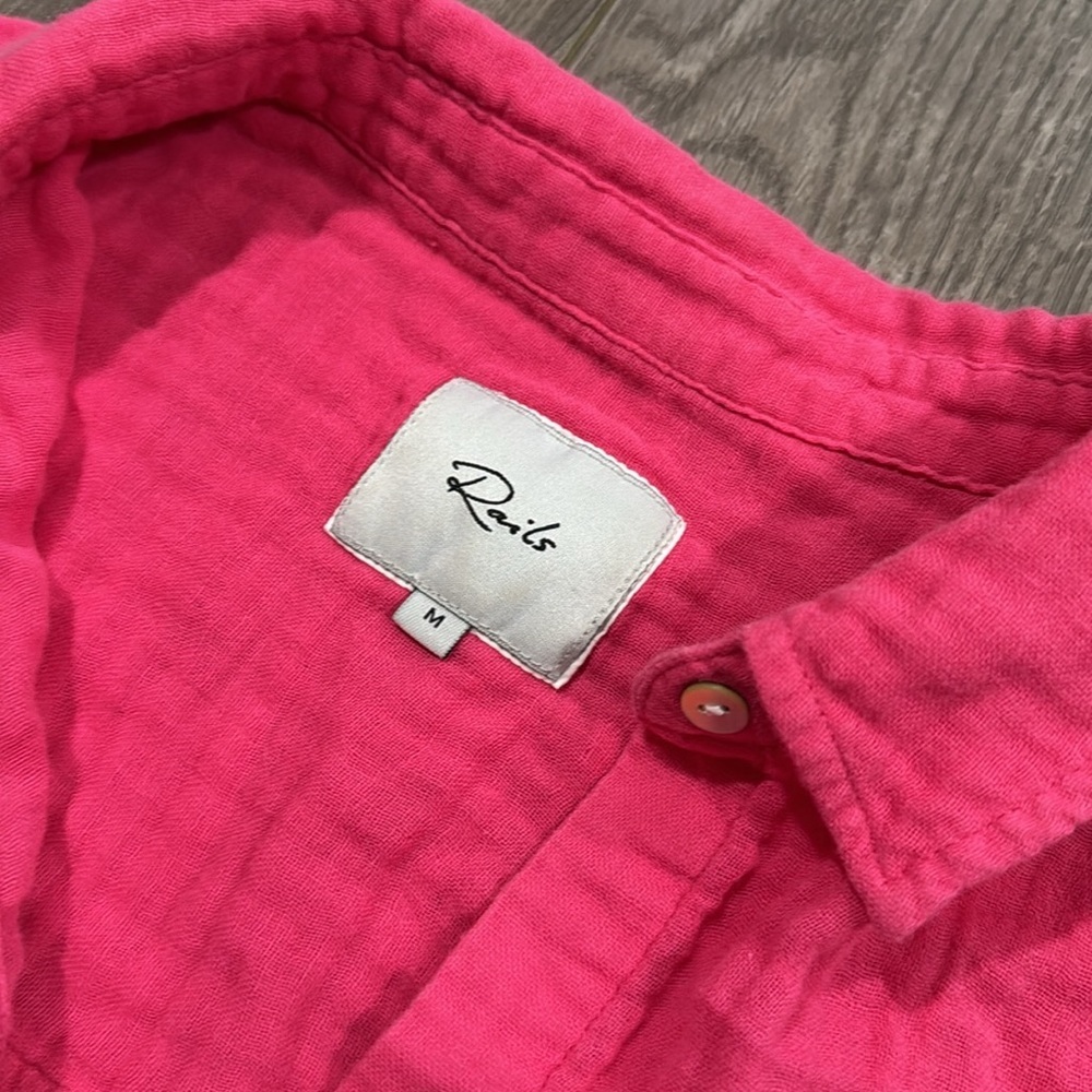 Rails Ellis Button Down In Hibiscus M - image 5